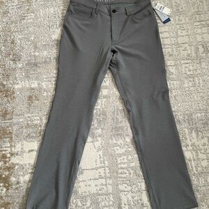 Perry Ellis Motion 32 x 30 charcoal pants stretch slim fit NEW NWT $90